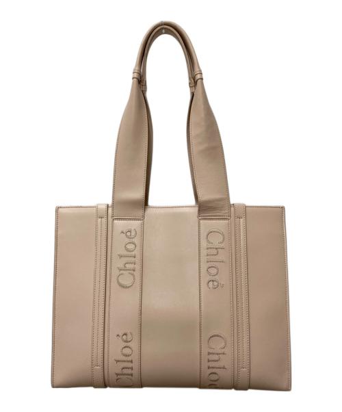 Chloe（クロエ）Chloe (クロエ) WOODY MEDIUM TOTE ピンクの古着・服飾アイテム