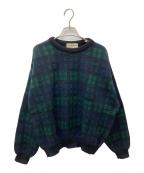 L.L.Beanエルエルビーン）の古着「ブラックウォッチウールニット」｜グリーン