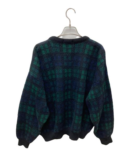 L.L.Bean（エルエルビーン）L.L.Bean (エルエルビーン) ブラックウォッチウールニット グリーン サイズ:Lの古着・服飾アイテム