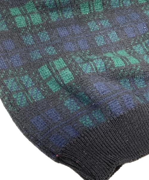 L.L.Bean（エルエルビーン）L.L.Bean (エルエルビーン) ブラックウォッチウールニット グリーン サイズ:Lの古着・服飾アイテム
