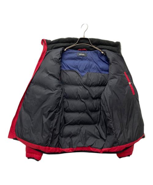 DIESEL（ディーゼル）DIESEL (ディーゼル) デニム切替ダブルモードウィンタージャケット レッド サイズ:Lの古着・服飾アイテム