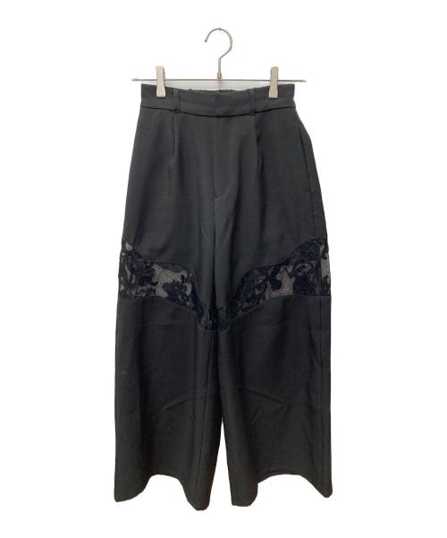 HARE（ハレ）HARE (ハレ) vintageシシュウキリカエパンツ HAL05311AD ブラック サイズ:Fの古着・服飾アイテム