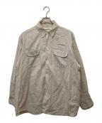 MAATEE&SONSマーティーアンドサンズ）の古着「NOT A PLAIN SHIRTS」｜ベージュ