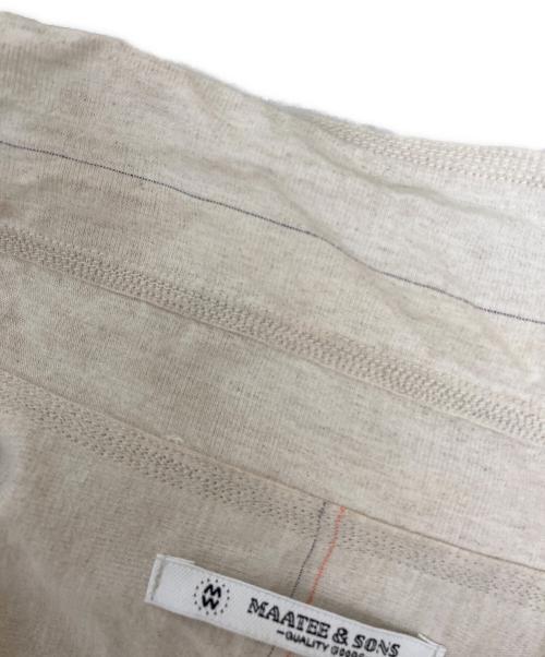 MAATEE&SONS（マーティーアンドサンズ）MAATEE&SONS (マーティーアンドサンズ) NOT A PLAIN SHIRTS ベージュ サイズ:3の古着・服飾アイテム