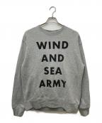 WIND AND SEAウィンダンシー）の古着「ARMY CRWE NECK」｜グレー