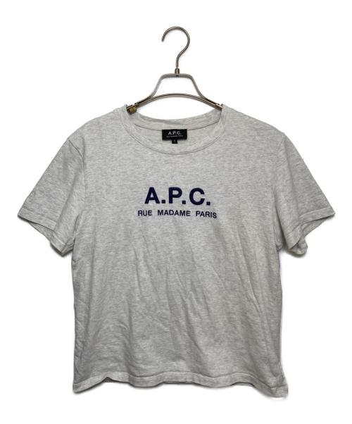 A.P.C.（アーペーセー）A.P.C. (アーペーセー) 刺繍ロゴTシャツ グレー サイズ:Sの古着・服飾アイテム