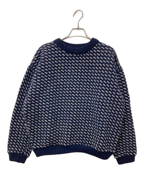 L.L.Bean（エルエルビーン）L.L.Bean (エルエルビーン) バーズアイニット ネイビー サイズ:サイズ表記なしの古着・服飾アイテム