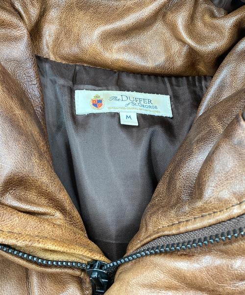 The Duffer of ST.George（ザ ダファーオブセントジョージ）The Duffer of ST.George (ザ ダファーオブセントジョージ) ラクーンファーレザーダウンジャケット 287056 ブラウン サイズ:Mの古着・服飾アイテム