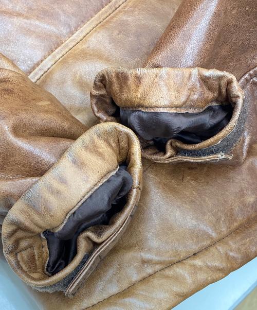 The Duffer of ST.George（ザ ダファーオブセントジョージ）The Duffer of ST.George (ザ ダファーオブセントジョージ) ラクーンファーレザーダウンジャケット 287056 ブラウン サイズ:Mの古着・服飾アイテム