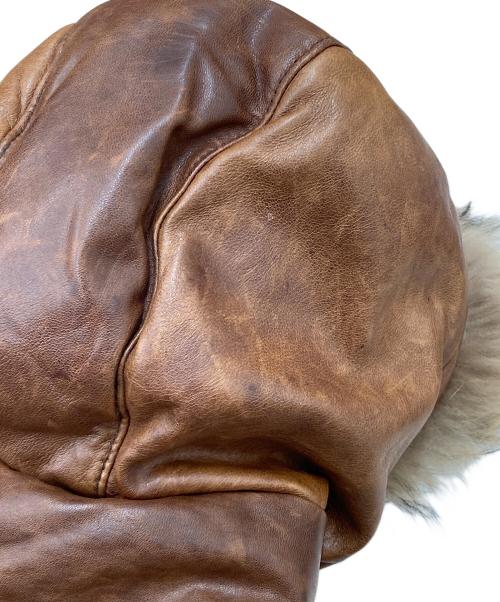 The Duffer of ST.George（ザ ダファーオブセントジョージ）The Duffer of ST.George (ザ ダファーオブセントジョージ) ラクーンファーレザーダウンジャケット 287056 ブラウン サイズ:Mの古着・服飾アイテム