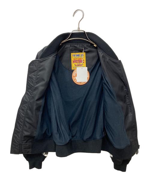 Hysteric Glamour（ヒステリックグラマー）Hysteric Glamour (ヒステリックグラマー) MULTI HYSTERIC WOMAN スクラッチMA-1ジャケット 01243AB02 ブラック サイズ:M 未使用品の古着・服飾アイテム