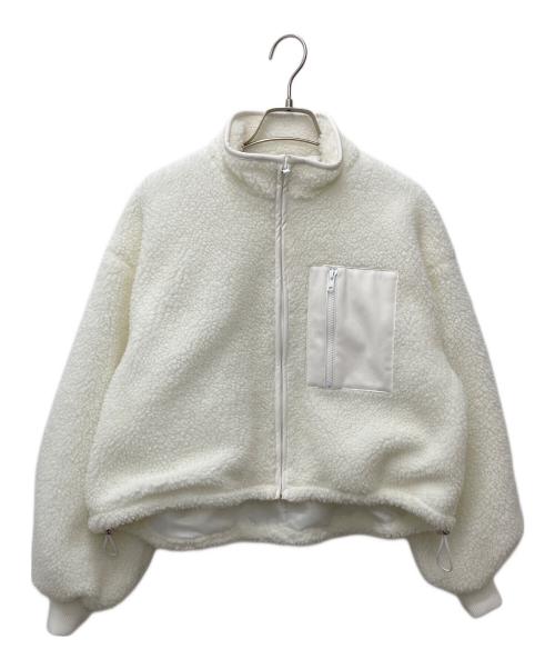 THIRD MAGAZINE（サードマガジン）THIRD MAGAZINE (サードマガジン) mikomori (ミコモリ) ボアボクシーブルゾン A0843FJM201 ホワイト サイズ:9 未使用品の古着・服飾アイテム