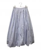 FRAY IDフレイ アイディー）の古着「タックロングバルーンスカート　FWFS254002」｜ブルー