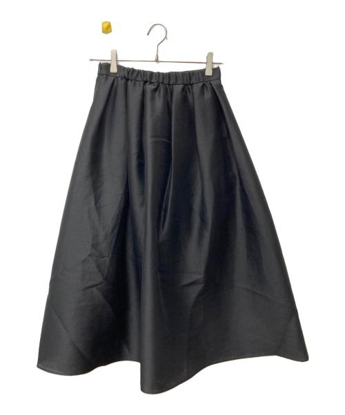 Loulou Willoughby（ルルウィルビー）Loulou Willoughby (ルルウィルビー) シルキーダブルクロススカート ブラック サイズ:1の古着・服飾アイテム