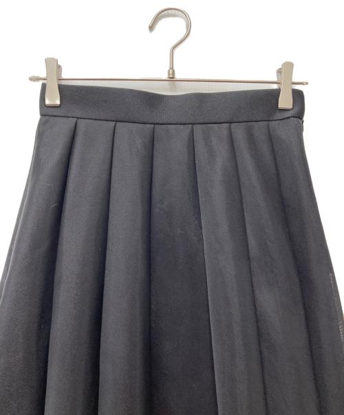 Loulou Willoughby（ルルウィルビー）Loulou Willoughby (ルルウィルビー) ダブルラッセルシアースカート　21242011020 ブラック サイズ:1の古着・服飾アイテム