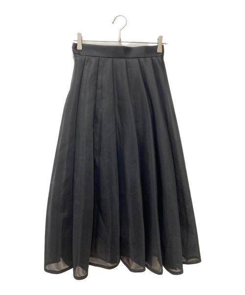 Loulou Willoughby（ルルウィルビー）Loulou Willoughby (ルルウィルビー) ダブルラッセルシアースカート　21242011020 ブラック サイズ:1の古着・服飾アイテム