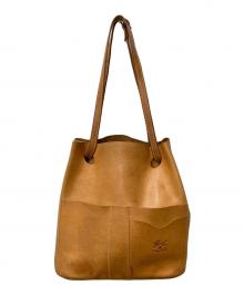 IL BISONTE（イル ビゾンテ）の古着「レザートートバッグ」｜ブラウン