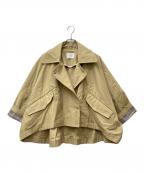 manonマノン）の古着「WIDE SQUARE DOUBLE JKT MNN-JK-069」｜ベージュ