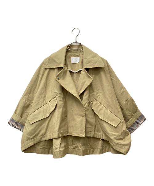 manon（マノン）manon (マノン) WIDE SQUARE DOUBLE JKT MNN-JK-069 ベージュの古着・服飾アイテム