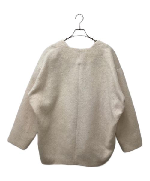 YORI（ヨリ）YORI (ヨリ) ウールモヘアシャギージャケット ピンク サイズ:Fの古着・服飾アイテム