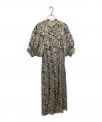 CLANEクラネ）の古着「FLORET EMBROIDERY ARM ONE PIECE」｜グリーン