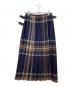 O'NEIL OF DUBLIN (オニールオブダブリン) チェックウールラップスカート ネイビー サイズ:SIZE GB8(S～M)：8000円