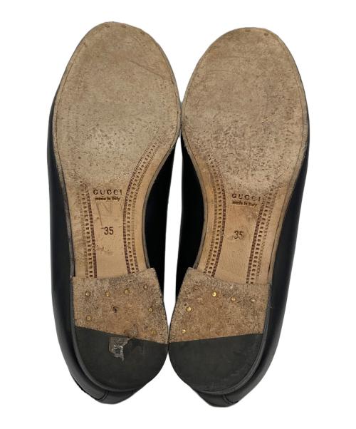 GUCCI（グッチ）GUCCI (グッチ) ヨルダーン ホースビッドローファー 404069 ブラック サイズ:35の古着・服飾アイテム