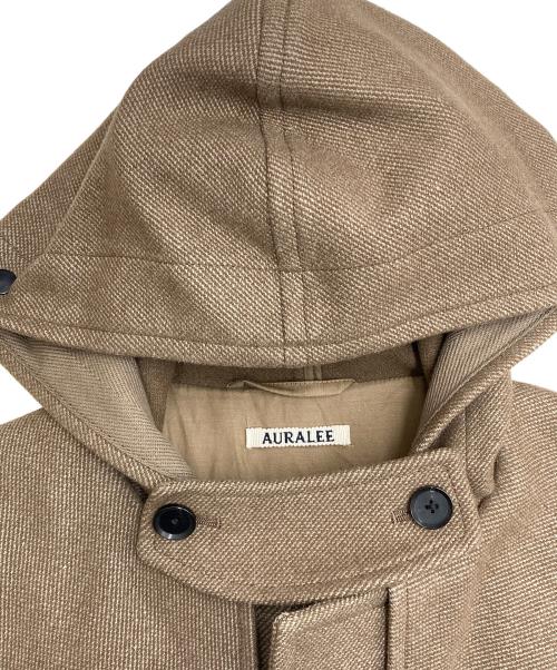 AURALEE（オーラリー）AURALEE (オーラリー) WOOL SILK MELTON LONG DUFFLE COAT A9AC04SN ブラウンの古着・服飾アイテム