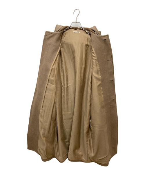 AURALEE（オーラリー）AURALEE (オーラリー) WOOL SILK MELTON LONG DUFFLE COAT A9AC04SN ブラウンの古着・服飾アイテム