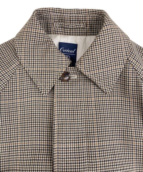 ORCIVAL（オーシバル）ORCIVAL (オーシバル) ウールプラッドステンカラーラグランコート RC-8936 TGC-BY ブラウン サイズ:1の古着・服飾アイテム