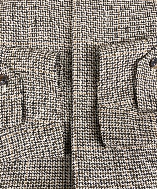 ORCIVAL（オーシバル）ORCIVAL (オーシバル) ウールプラッドステンカラーラグランコート RC-8936 TGC-BY ブラウン サイズ:1の古着・服飾アイテム