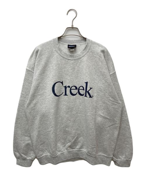 Creek Angler's Device（クリークアングラーズデヴァイス）Creek Angler's Device (クリークアングラーズデヴァイス) クルーネックスウェット グレー サイズ:Lの古着・服飾アイテム