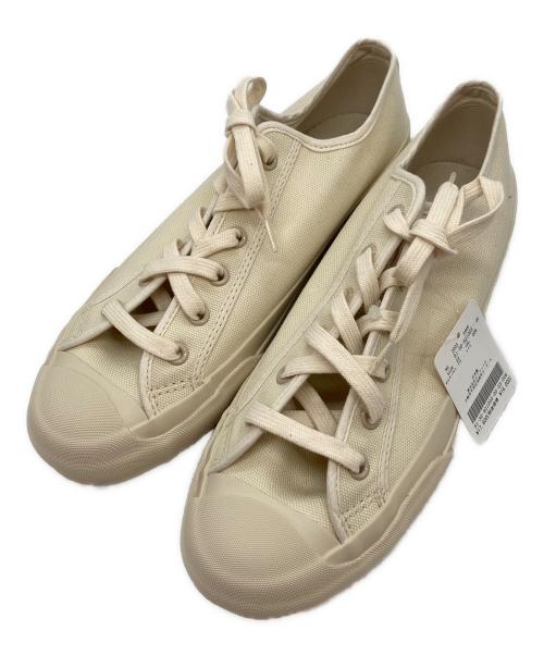 moon star（ムーンスター）moon star (ムーンスター) STUDIO NICHOLSON (スタジオ ニコルソン) MERINO VULCANISED SOLE CANVAS SHOE CREAM サイズ:23cm 未使用品の古着・服飾アイテム