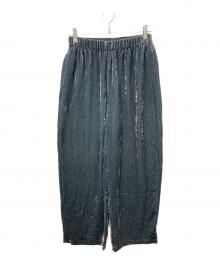 KAGURE（カグレ）の古着「レーヨンシルクベルベットパンツ」｜グリーン