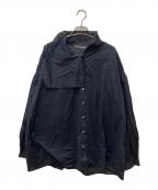 mizuiro-indミズイロインド）の古着「アシンメトリーカラーブラウス」｜ブラック