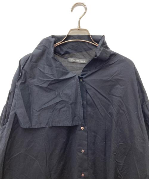 mizuiro-ind（ミズイロインド）mizuiro-ind (ミズイロインド) アシンメトリーカラーブラウス ブラック サイズ:表記なしの古着・服飾アイテム