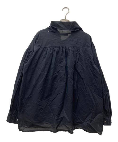 mizuiro-ind（ミズイロインド）mizuiro-ind (ミズイロインド) アシンメトリーカラーブラウス ブラック サイズ:表記なしの古着・服飾アイテム