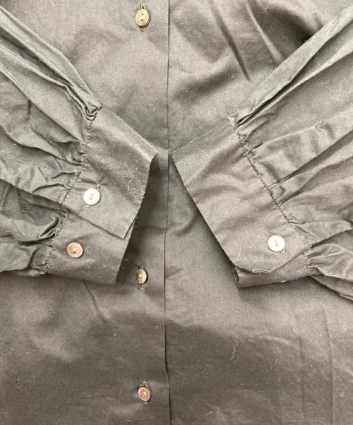 mizuiro-ind（ミズイロインド）mizuiro-ind (ミズイロインド) アシンメトリーカラーブラウス ブラック サイズ:表記なしの古着・服飾アイテム