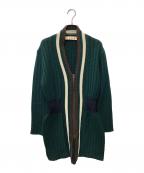 MARNIマルニ）の古着「フロントジップカーディガン P17SPMDV01Q01FW685-00V98」｜グリーン