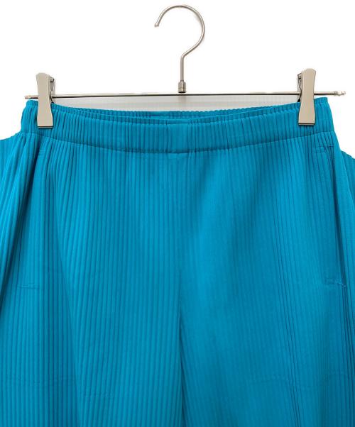 me ISSEY MIYAKE（ミーイッセイ ミヤケ）me ISSEY MIYAKE (ミーイッセイ ミヤケ) FINE KNIT PLEATS BOTTOM 1 ターコイズ サイズ:Freeの古着・服飾アイテム