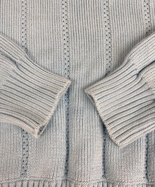 FRED PERRY（フレッドペリー）FRED PERRY (フレッドペリー) ケーブルニット F7182 スカイブルー サイズ:36の古着・服飾アイテム