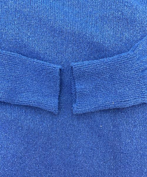 417 by EDIFICE（417 バイ エディフィス）417 by EDIFICE (417 バイ エディフィス) LE JAPON NIIGATA 和紙ブレンドニット　25080312200210 ブルー サイズ:Sの古着・服飾アイテム