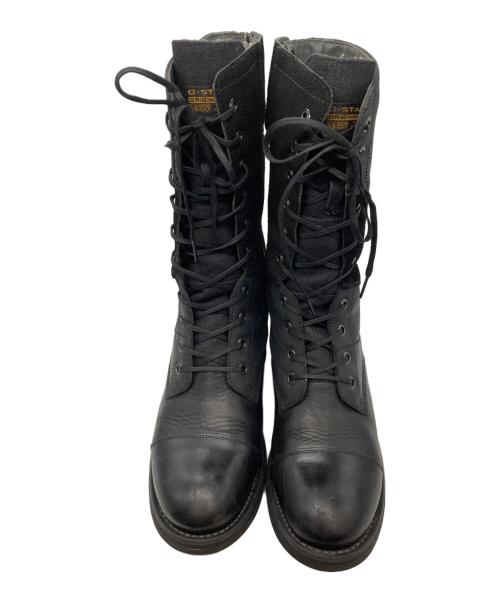 G-STAR RAW（ジースターロゥ）G-STAR RAW (ジースターロゥ) 切替ロングブーツ ブラック サイズ:37の古着・服飾アイテム
