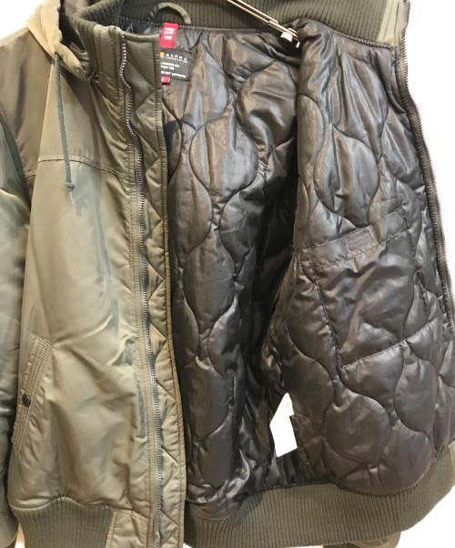 ALPHA INDUSTRIES（アルファインダストリーズ）ALPHA INDUSTRIES (アルファインダストリーズ) フーデッドリブジャケット　TA1571-076 オリーブ サイズ:X-LARGEの古着・服飾アイテム