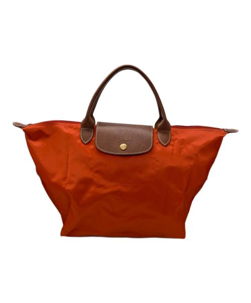 LONGCHAMP（ロンシャン）LONGCHAMP (ロンシャン) 舟形トートバッグ オレンジの古着・服飾アイテム