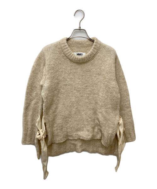 MM6 Maison Margiela（エムエムシックスメゾンマルジェラ）MM6 Maison Margiela (エムエムシックスメゾンマルジェラ) モヘアニットセーター S52GP0091 S17770 ベージュ サイズ:Sの古着・服飾アイテム