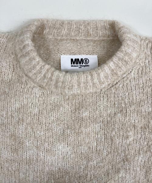 MM6 Maison Margiela（エムエムシックスメゾンマルジェラ）MM6 Maison Margiela (エムエムシックスメゾンマルジェラ) モヘアニットセーター S52GP0091 S17770 ベージュ サイズ:Sの古着・服飾アイテム
