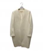 ENFOLDエンフォルド）の古着「ノーカラーウールコート」｜アイボリー