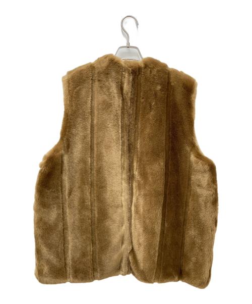 6(ROKU) BEAUTY&YOUTH（ロク ビューティーアンドユース）6(ROKU) BEAUTY&YOUTH (ロク ビューティーアンドユース) FAKE MINK FUR VEST 8625-151-0093 ブラウン サイズ:36 未使用品の古着・服飾アイテム