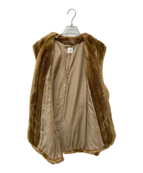 6(ROKU) BEAUTY&YOUTH（ロク ビューティーアンドユース）6(ROKU) BEAUTY&YOUTH (ロク ビューティーアンドユース) FAKE MINK FUR VEST 8625-151-0093 ブラウン サイズ:36 未使用品の古着・服飾アイテム